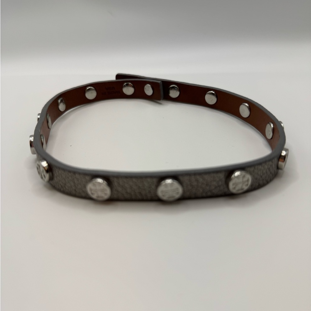 Tory Burch Silver Textured Metallic Wrap Bracelet or Necklace 16” - Picture 4 of 6